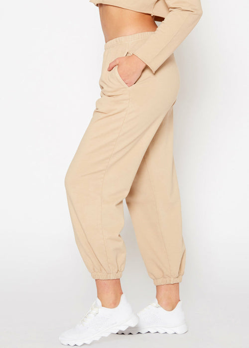 Essential French Terry Sweatpants In Khaki