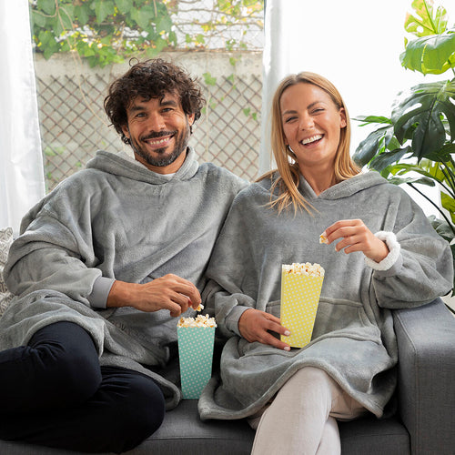 Oversized Sweatshirt Blanket with Fleece Lining