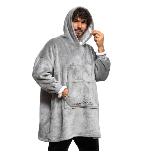 Oversized Sweatshirt Blanket with Fleece Lining