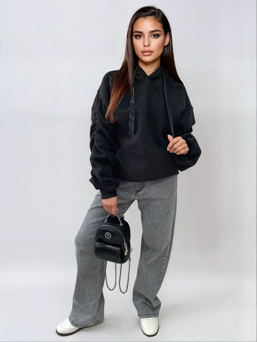 Oversized Hoodie with Front Pouch Pocket