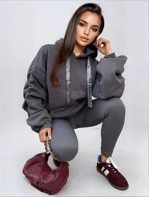 Oversized Hoodie with Front Pouch Pocket